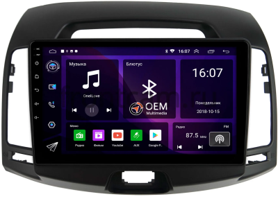 Hyundai Elantra 4 (HD) 2006-2011 (черная) Canbox RS9-680 1.5/32 Android 10 (IPS, DSP, CarPlay)