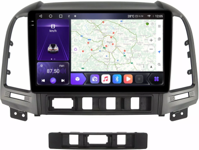 Carmedia OL-9717-MKD-9509-2K-12512-D7 магнитола для Hyundai Santa Fe (2006-2012) на Android 13 c 12GB, DSP, 4G