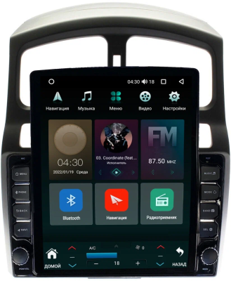 Штатная магнитола Hyundai Santa Fe 2000-2006, Santa Fe (Classic) 2007-2013 Canbox H-Line 5613-9-223 на Android 10 (4G-SIM, 6/128, DSP, QLed, Tesla)