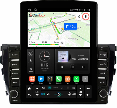 Штатная магнитола Zotye T600 2013-2021 Canbox GT095-1076 на Android 10 (QLed, 2/32, DSP, CarPlay)