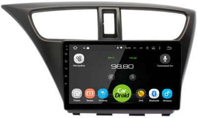 Roximo CarDroid RD-1901F штатная магнитола для Honda Civic 9 5D 2011-2015 на Android 10 с 4GB, DSP Roximo CarDroid RD-1901F штатная магнитола для Honda Civic 9 5D 2011-2015 на Android 10 с 4GB, DSP