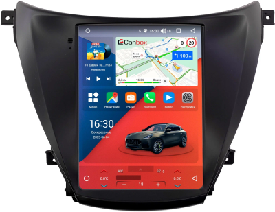 Штатное головное устройство Hyundai Elantra 5 (MD), Avante 5 2010-2015 Canbox H-Line (Tesla style) 9.7 дюймов 6/128 5627-1312-106 на Android 10 (4G-SIM, DSP, QLed)