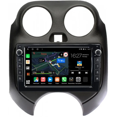 Штатная магнитола Canbox M-Line 7821-9100 для Nissan March (K13) 2010-2013 на Android 10 (4G-SIM, 2/32, DSP, IPS) С крутилками