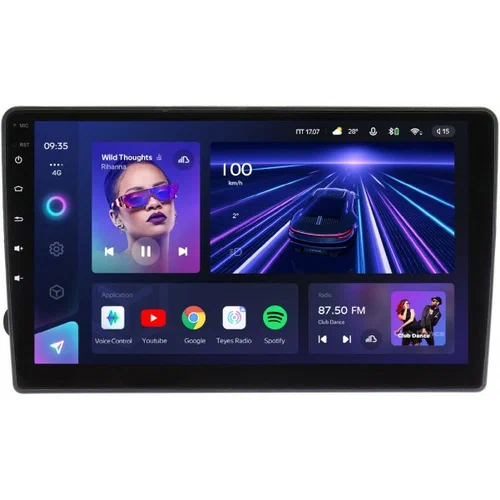 Штатное головное устройство Teyes CC3L WIFI 2/32 9 дюймов RM-9-691 для Renault Duster, Sandero 2, Logan 2, Kaptur, Dokker (2010-2022) на Android 8.1 (DSP, IPS, AHD)