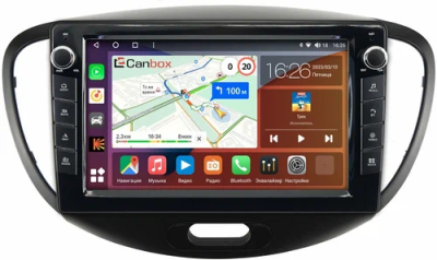 Штатная магнитола Hyundai i10 2007-2013 Canbox H-Line 7824-9-143 на Android 10 (4G-SIM, 6/128, DSP, IPS) С крутилками
