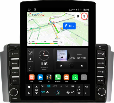Штатная магнитола SsangYong Rexton 2001-2008 Canbox GT095-9-SY020N на Android 10 (QLed, 2/32, DSP, CarPlay)