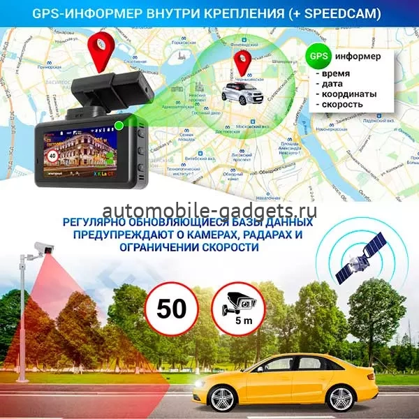 TrendVision DriveCam Signature видеорегистратор с сигнатурным радар-детекторм и Wi-Fi
