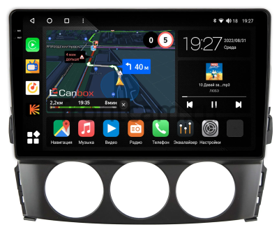 Штатная магнитола Canbox M-Line 2K 4179-9-519 для Mazda MX-5 3 (NC) 2005-2015 на Android 10 (4G-SIM, 4/64, DSP, QLed)