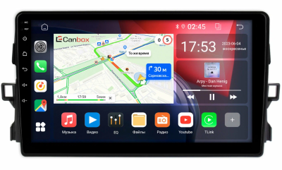Штатная магнитола Canbox EVO 5810-9427 для Toyota Auris 2006-2012 на Android 14 (4G-SIM, 4/64, DSP, QLed, AI, 360)