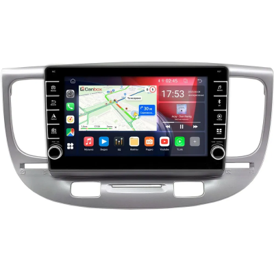 Штатная магнитола Kia Rio 2 2005-2011 (серебряная) Canbox BGTR9-0706 4/64 Android 10 (IPS, DSP, CarPlay)
