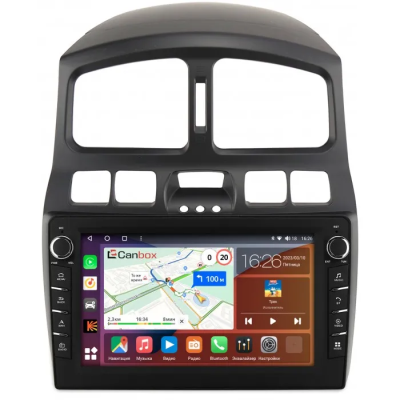 Штатная магнитола Hyundai Santa Fe 2000-2006, Santa Fe (Classic) 2007-2013 Canbox H-Line 7834-9-223 на Android 10 (4G-SIM, 6/128, DSP, IPS) С крутилками