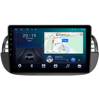 Штатная магнитола Fiat 500 2 2007-2015 Canbox L-Line 4169-9-1394 на Android 10 (4G-SIM, 2/32, TS18, DSP, QLed)