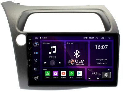 Honda Civic 8 5D 2005-2012 (левый руль, хэтчбэк) Canbox RS9-HO107N 1.5/32 Android 10 (IPS, DSP, CarPlay)