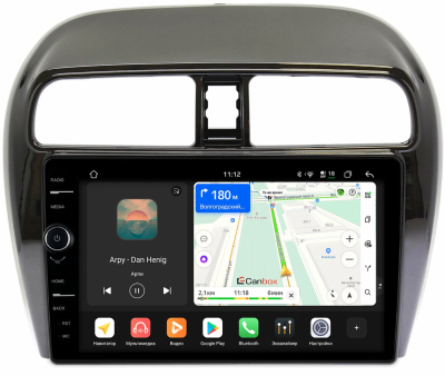 Штатная магнитола Canbox PRO-Line 7874-9-129 для Mitsubishi Mirage 6 2012-2024 на Android 13 (4G-SIM, 6/128, DSP, QLed)
