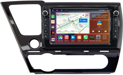 Штатная магнитола Honda Civic 9 4D 2013-2017 (глянцевая, левый руль, седан) Canbox H-Line 7822-9-0131 Android 10 (4G-SIM, 4/32, DSP, IPS) С крутилками