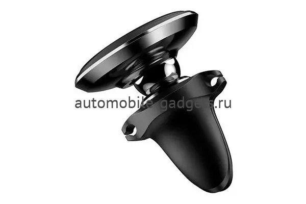 Магнитный автомобильный держатель Baseus Magnetic Air Vent Car Mount Holder with Cable Clip (SUGX-A01) черный