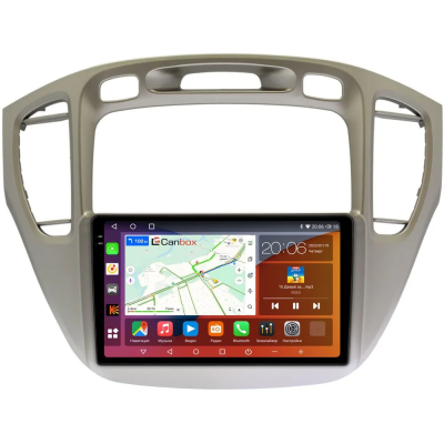 Штатная магнитола Canbox EVO 2K 5833-9-409 для Toyota Highlander (U20), Kluger (XU20) 2000-2007 (серебро, для авто без монитора) на Android 14 (4G-SIM, 16/512, DSP, QLed, AI, 360)