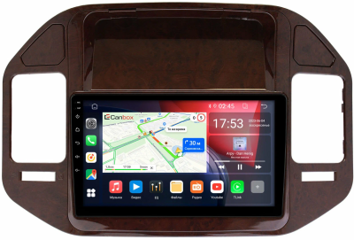 Штатная магнитола Canbox RS9-9387 для Mitsubishi Pajero 3, Montero 3 1999-2006 (дерево) на Android 10 (IPS, DSP, CarPlay)