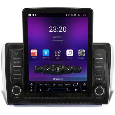 Штатная магнитола Peugeot 208, 2008 2013-2019 Canbox GT095-10-732 на Android 10 (QLed, 2/32, DSP, CarPlay)