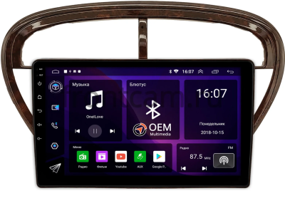 Штатная магнитола Peugeot 607 2000-2004 (под дерево, глянцевая) Canbox RS9-2038 1.5/32 Android 10 (IPS, DSP, CarPlay)