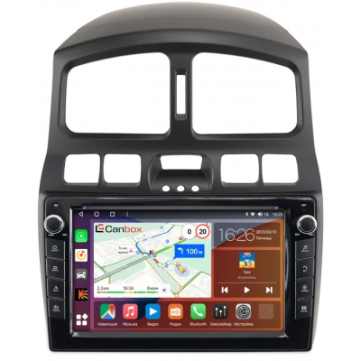 Штатная магнитола Hyundai Santa Fe 2000-2006, Santa Fe (Classic) 2007-2013 Canbox H-Line 7822-9-223 на Android 10 (4G-SIM, 4/32, DSP, IPS) С крутилками