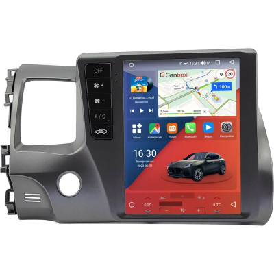 Штатное головное устройство Honda Civic 8 4D 2005-2012 (седан) Canbox PRO-Line (Tesla style) 9.7 дюймов 8/256 7883-1312-176 на Android 13 (4G-SIM, DSP, QLed)