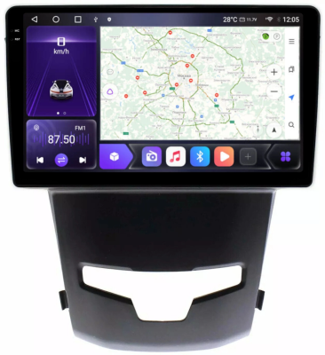 Carmedia SF-9082-MKD-9509-2K-12512-D7 штатная магнитола для SsangYong Actyon II 2013+ на Android 13 c 12GB, DSP, 4G