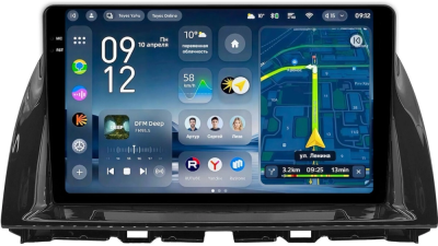 Штатное головное устройство Teyes CC4 Pro 2K 12/256 10.36 дюймов RM-10-194 для Mazda CX-5, 6 (GJ) 2011-2017 на Android 13 (4G-SIM, DSP, QLed, AI)