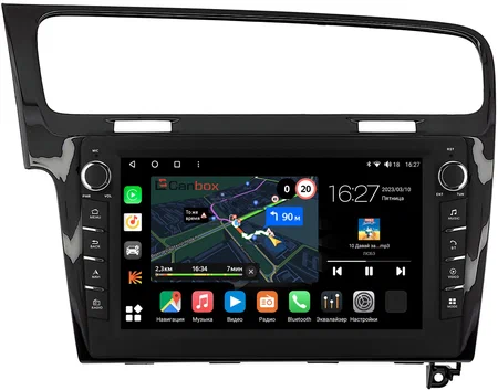 Штатная магнитола Canbox M-Line 7835-10-469 для Volkswagen Golf 7 2012-2020 (глянцевая) на Android 10 (4G-SIM, 2/32, DSP, QLed) С крутилками