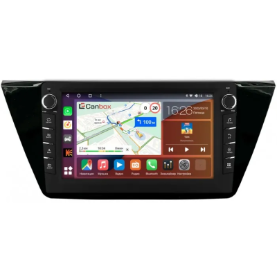 Штатная магнитола Canbox H-Line 7836-10-661 для Volkswagen Touran 3 2015-2024 (глянец) на Android 10 (4G-SIM, 4/32, DSP, QLed) С крутилками