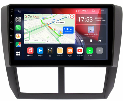 Штатная магнитола Subaru Forester 3, Impreza 3 2007-2013 Canbox EVO 5811-9080 на Android 14 (4G-SIM, 6/128, DSP, QLed, AI, 360)