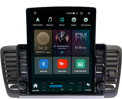 Штатная магнитола Canbox M-Line 5610-9351 для Subaru Legacy 4, Outback 3 2003-2009 (для авто без цветного дисплея, левый руль) на Android 10 (4G-SIM, 2/32, DSP, QLed, Tesla)