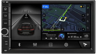 Штатная магнитола Nissan NP300 2008-2015 7 дюймов Canbox M-Line 5601 на Android 10 (4G-SIM, 2/32, DSP, IPS) С крутилкой