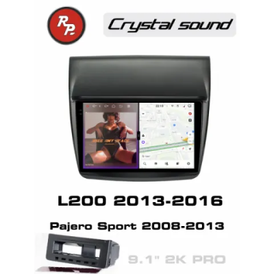 Автомагнитола RedPower 85038BCPRO для Mitsubishi L200 (09.2013-02.2016), Pajero Sport (08.2008-09.2013) с рамкой под Б/К