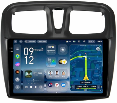 Штатное головное устройство Renault Logan 2, Sandero 2 (Stepway) 2012-2022 Teyes CC4 Pro 2K 12/256 10.36 дюймов RM-1090 на Android 13 (4G-SIM, DSP, QLed, AI)