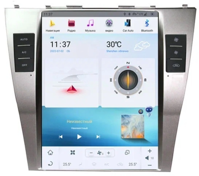Carmedia ZF-1033-Q6 ("Тесла-стиль") штатная магнитола для Toyota Camry v40 (2006-2011) на Android 11 c 8GB, DSP, 4G 