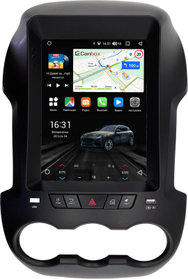 Штатное головное устройство Ford Ranger 3 2011-2015 Canbox (Tesla style) 9.7 дюймов 2/32 GT096-1312-151 на Android 10 (QLed, DSP, CarPlay)