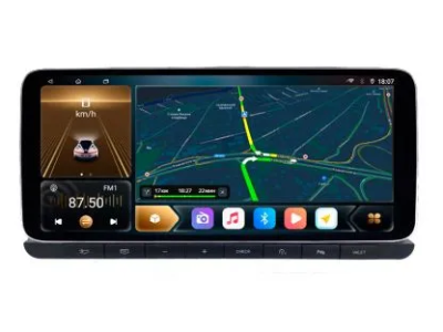 Штатная магнитола Audi Q7 2005-2016 12,3 дюйма Carmedia OL-3066-1051-Q на Android 12 (4G-SIM, 6/128, DSP, QLed) Mercedes Style