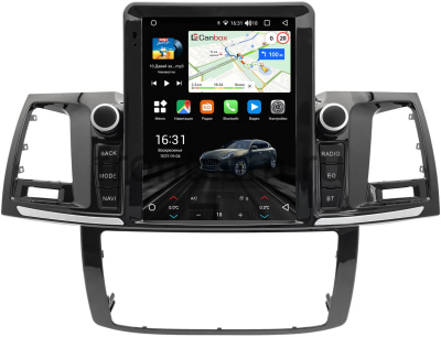 Toyota Fortuner, Hilux 7 2004-2015 (с климат-контролем) Canbox (Tesla style) 9.7 дюймов 2/32 GT096-1312-159 на Android 10 (QLed, DSP, CarPlay)