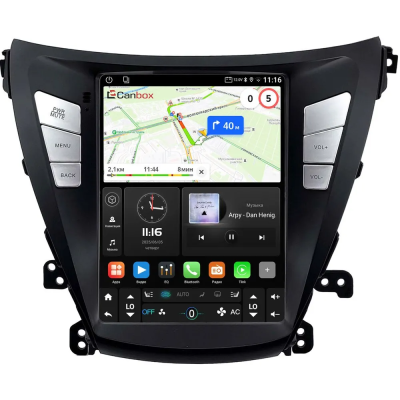 Штатное головное устройство Hyundai Elantra 5 (MD) 2013-2016 Canbox (Tesla style) 9.7 дюймов 4/64 GTR096-1312-79 на Android 10 (QLed, DSP, CarPlay)