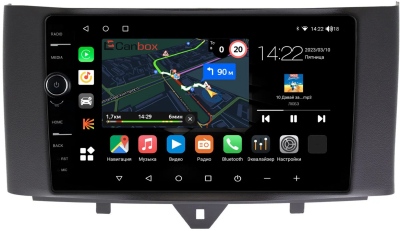 Штатная магнитола Canbox M-Line 7840-9251 для Smart Fortwo 2 2011-2015 на Android 10 (4G-SIM, 2/32, DSP, QLed)