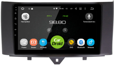Roximo CarDroid RD-2508F штатная магнитола для Smart Fortwo (2011-2015) на Android 10 с 4GB, DSP