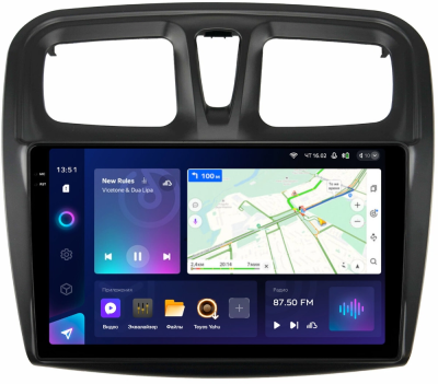 Штатное головное устройство Dacia Sandero 2 (Stepway) 2012-2016 Teyes CC3 2K 4/64 10.36 дюймов RM-1090 на Android 10 (4G-SIM, DSP, QLed)