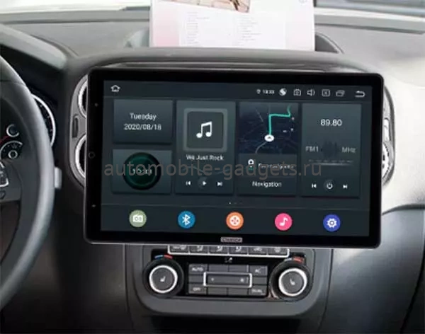 Carmedia OL-9908-2-2D-RLX (вертикально-поворотный экран) магнитола для Volkswagen Tiguan (2008-2016) на Android 10 с 4Гб, DSP