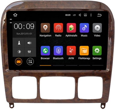 Roximo 2K RX-2505 штатная магнитола для Mercedes-Benz S (W220) 1998-2005 на Android 13 с 8GB, DSP, 4G