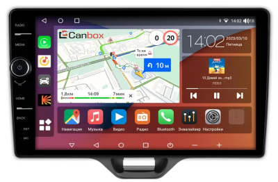 Штатная магнитола Toyota Yaris 4, Yaris Cross 2020-2024 (левый руль) Canbox H-Line 7852-10-552 на Android 10 (4G-SIM, 4/32, DSP, QLed)