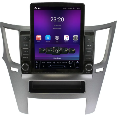 Штатная магнитола Subaru Legacy 5, Outback 4 2009-2014 (серая, левый руль) Canbox GTR095-9051 на Android 10 (QLed, 4/64, DSP, CarPlay)