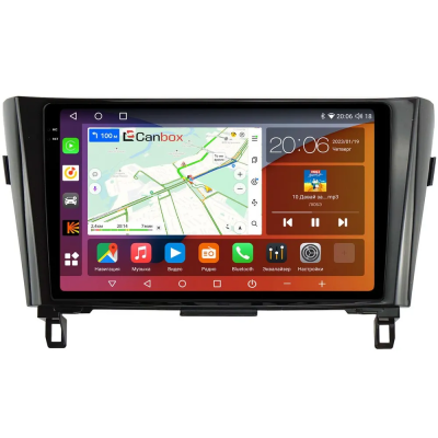 Штатная магнитола Canbox EVO 2K 5832-1052/1077 для Nissan Qashqai 2, X-Trail (T32) 2013-2022 на Android 14 (4G-SIM, 16/512, DSP, QLed, AI, 360)