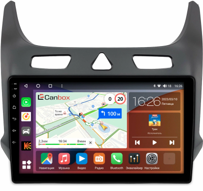 Штатная магнитола Canbox Logic-i3 5722-10-0126 для Chevrolet Cobalt 2 2011-2024 (черная) на Android 11 (4G-SIM, 4/64, DSP, 360, QLed)