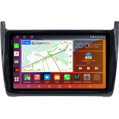 Штатная магнитола Volkswagen Polo 5 2009-2020 (глянцевая) Canbox Logic-i3 2K 5733-9-0490 на Android 11 (4G-SIM, 6/128, DSP, 360, QLed)